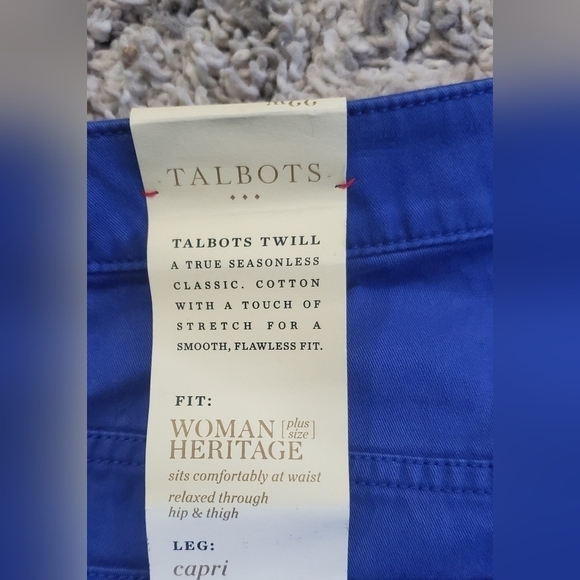 Talbots Heritage Twill women's cropped pants Seasonless Classic Cotton Relaxed - Picture 7 of 11